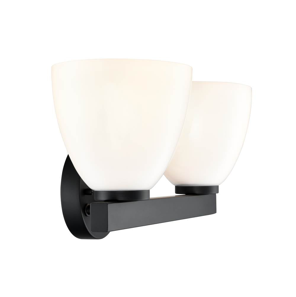Millennium Lighting 49002-MB Matte Black Apria 15.75'' Wide 2-light Vanity - Matte Black Image 7