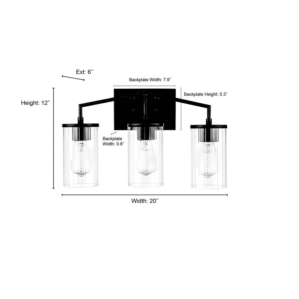 Millennium Lighting 9523-BN Brushed Nickel Beverlly 20'' Wide 3-light Vanity - Brushed Nickel Image 3