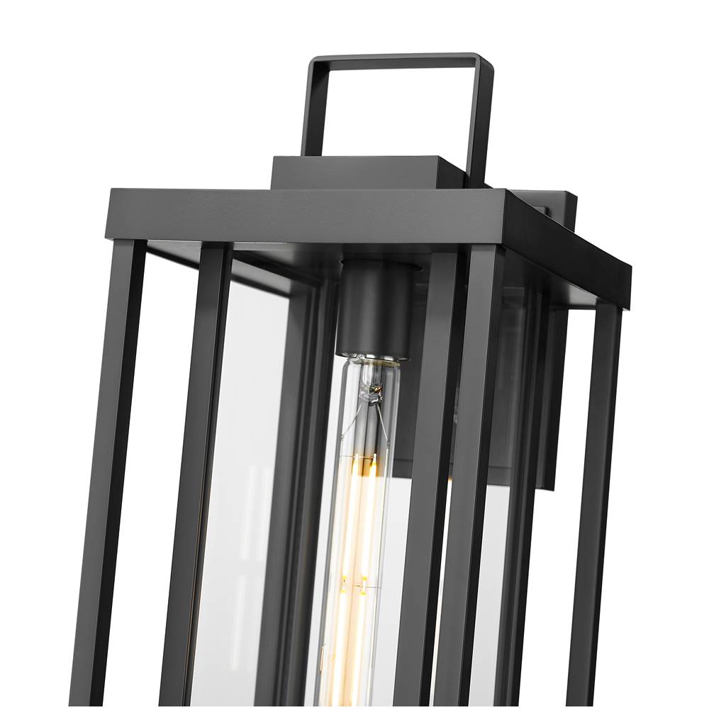 Millennium Lighting 901001-PBK Powder Coated Black Mcdonough 18'' High 1-light Outdoor Wall Lantern - Powder Coated Black Image 4