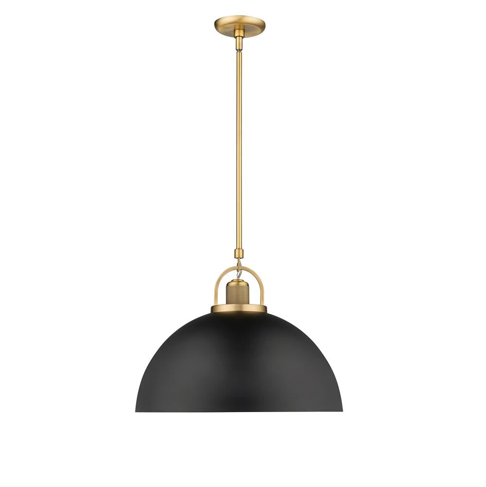 Millennium Lighting 20991-VB/MB Vintage Brass,Matte Black Pendant Light Image 1