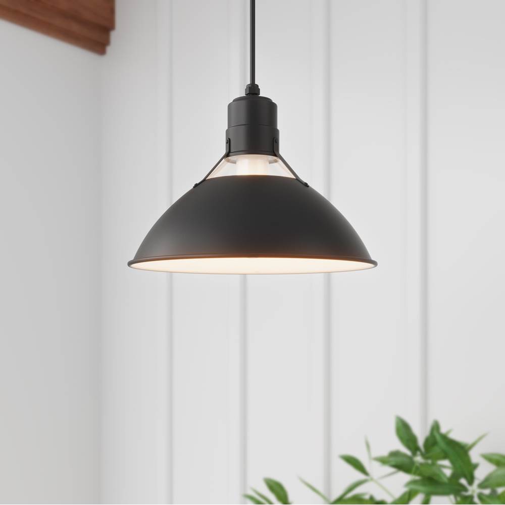 Millennium Lighting RGCC13-SB Satin Black Cord Hung Glass Cone Image 3
