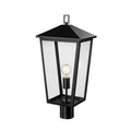 Millennium Lighting 198301-PBK Powder Coated Black Munger 23'' High 1-light Outdoor Post Lantern - Powder Coated Black Image 1