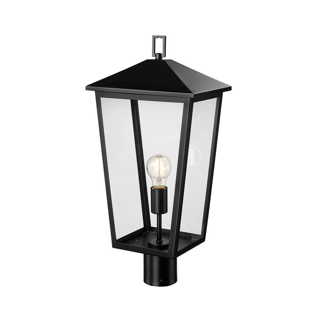 Millennium Lighting 198301-PBK Powder Coated Black Munger 23'' High 1-light Outdoor Post Lantern - Powder Coated Black Image 1