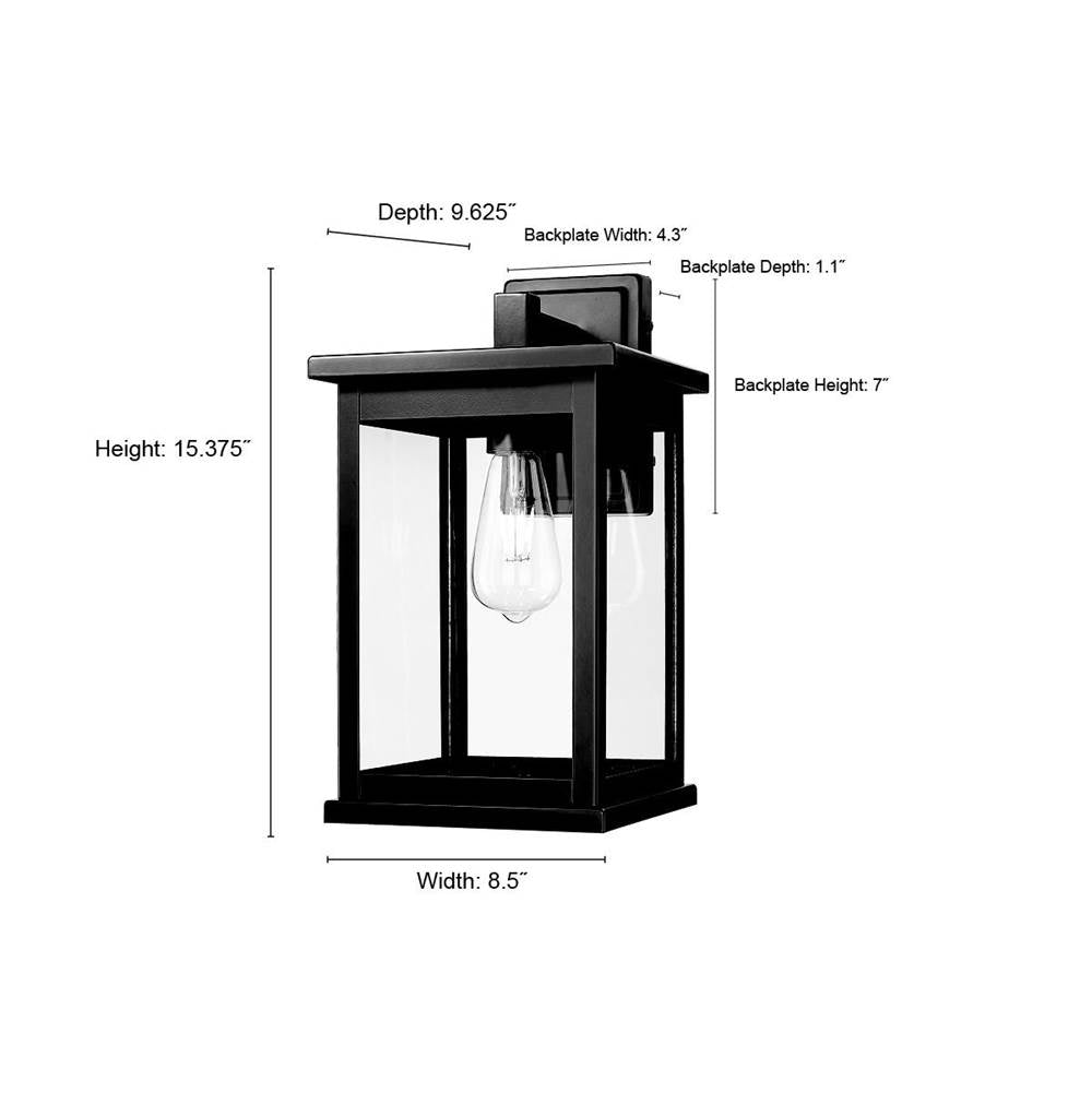 Millennium Lighting 4126-PBK Powder Coated Black Outdoor Wall Sconce Image 2