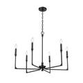 Millennium Lighting 25306-MB Matte Black Azara 32'' Wide 6-light Chandelier - Matte Black Image 1