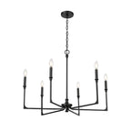 Millennium Lighting 25306-MB Matte Black Azara 32'' Wide 6-light Chandelier - Matte Black Image 1