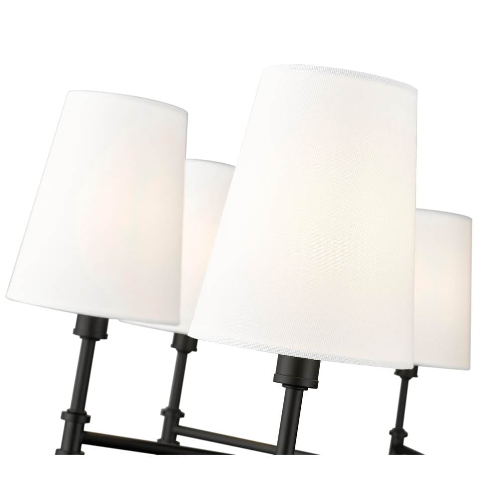 Millennium Lighting 16108-MB Matte Black Adorra 30'' Wide 8-light Chandelier - Matte Black Image 5