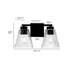 Millennium Lighting 63002-VB Vintage Brass Riville 13.75'' Wide 2-light Vanity Image 2