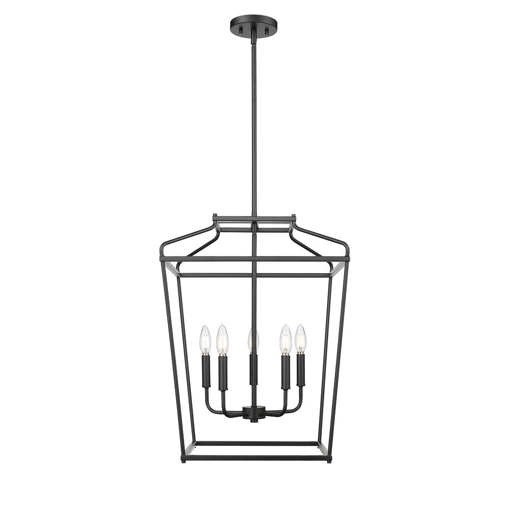 Millennium Lighting Nellita 18'' Wide 5-light Pendant - Matte Black