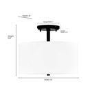 Millennium Lighting 41102-MG Modern Gold Guyten 13'' Wide 2-light Semi Flush - Modern Gold Image 2