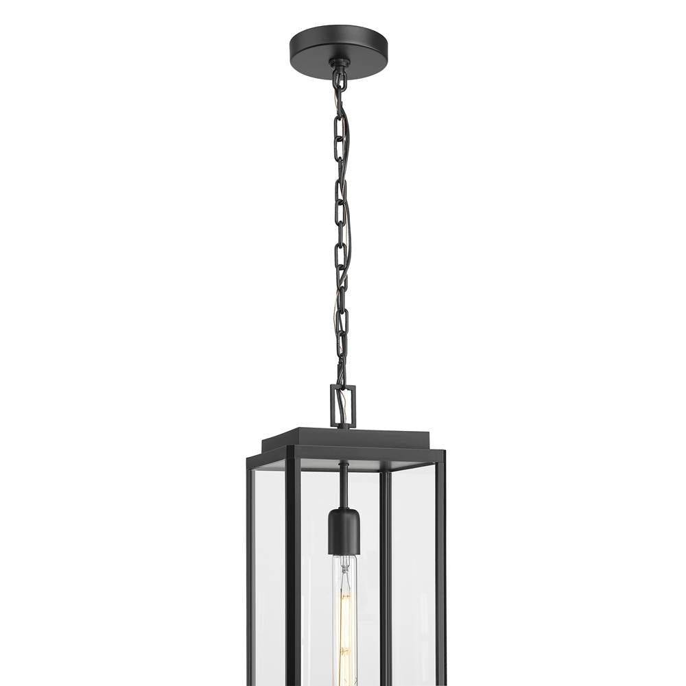 Millennium Lighting 902301-PBK Powder Coated Black Alpharetta 7.5'' 1-light Outdoor Hanging Lantern - Powder Coated Black Image 4