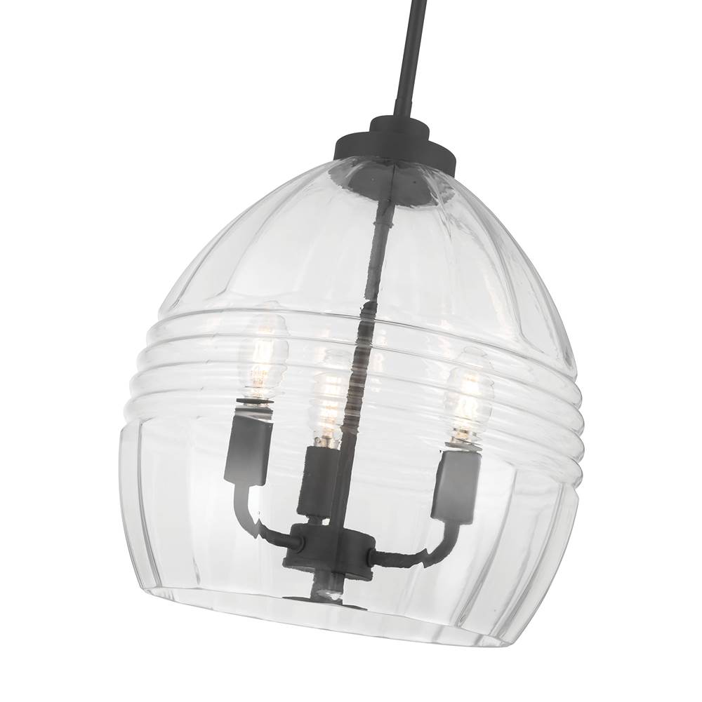 Millennium Lighting 9983-MB Matte Black Miravelle 13'' Wide 3-light Pendant Image 5
