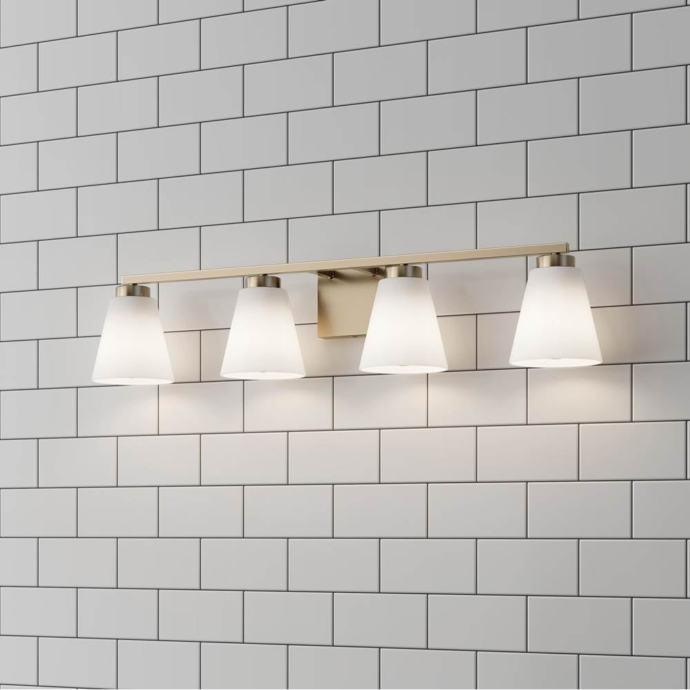 Millennium Lighting 64004WG-MG Modern Gold Strayhan 31'' Wide 4-light Vanity Image 4