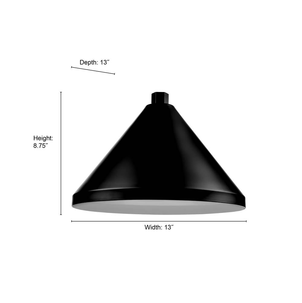 Millennium Lighting RWCS13-SB Satin Black Wide Cone Image 2