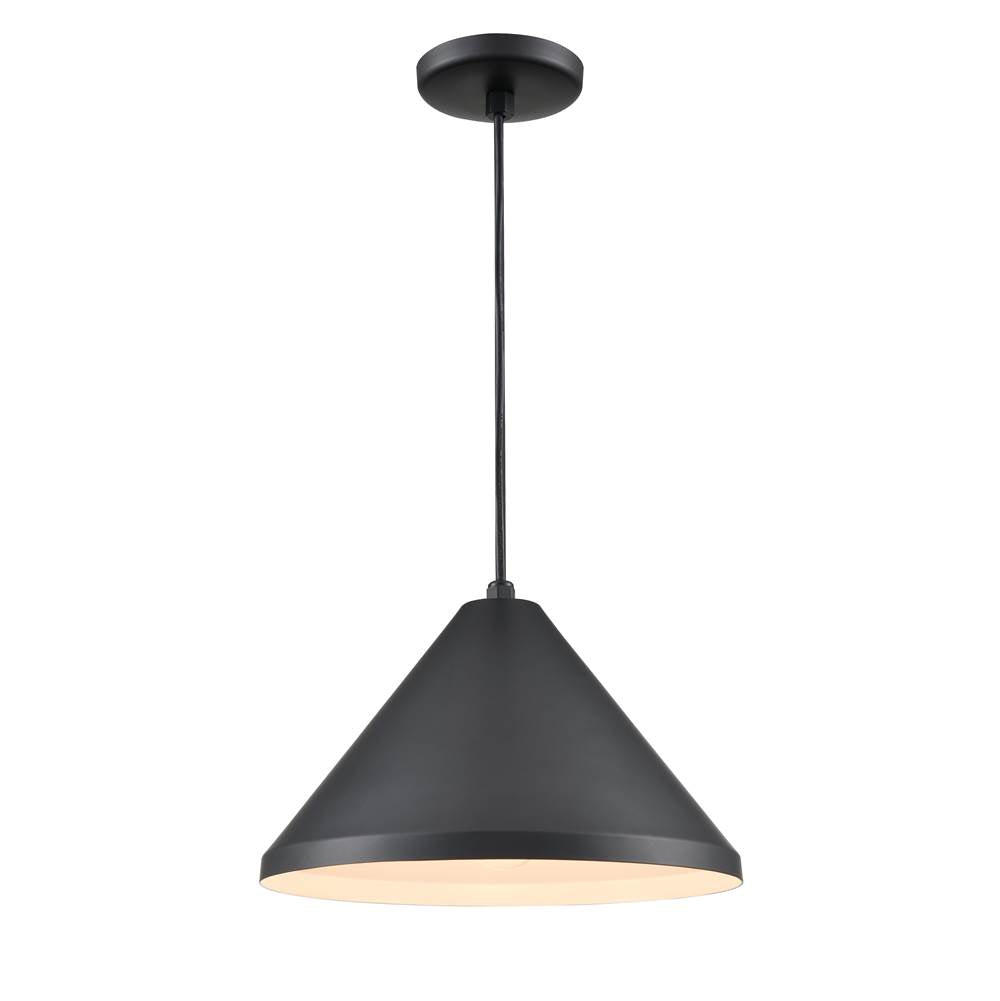 Millennium Lighting RWCC13-SB Satin Black Cord Hung Wide Cone Image 1
