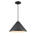 Millennium Lighting RWCC13-SB Satin Black Cord Hung Wide Cone Image 1