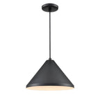 Millennium Lighting RWCC13-SB Satin Black Cord Hung Wide Cone Image 1