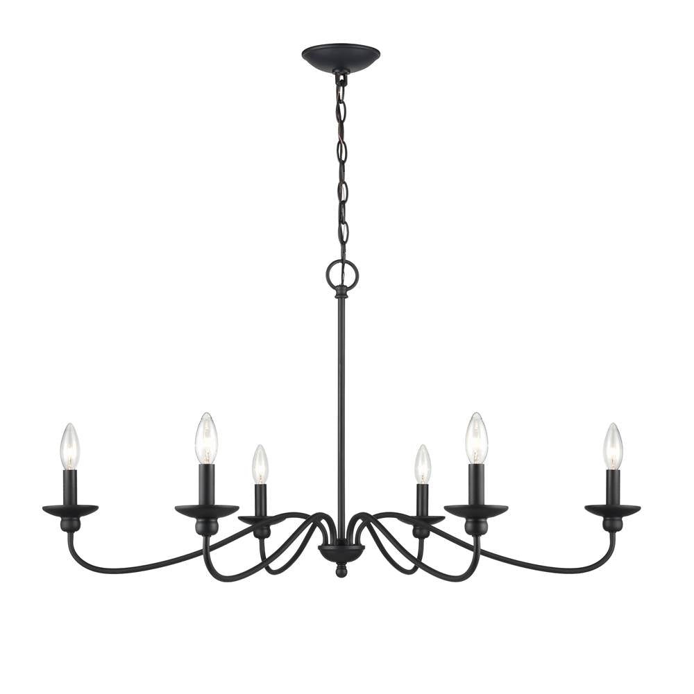 Millennium Lighting 4386-MB Matte Black Chandelier Ceiling Light Image 2