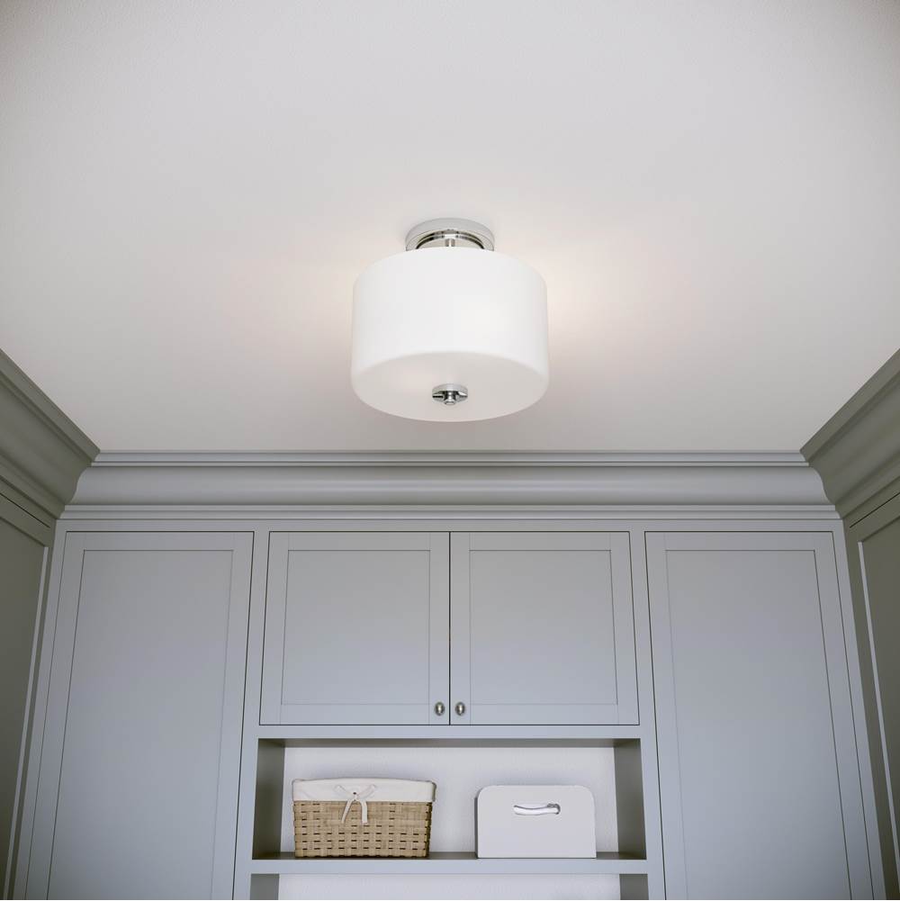 Millennium Lighting 2710WG-CH Chrome Verlana 22'' 2-light Semi-flush Mount - Chrome Image 2