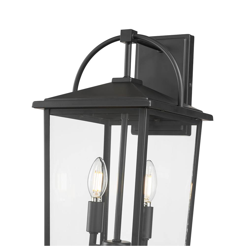 Millennium Lighting 66202-PBK Powder Coated Black Strathden 17'' High 2-light Outdoor Lantern Image 5