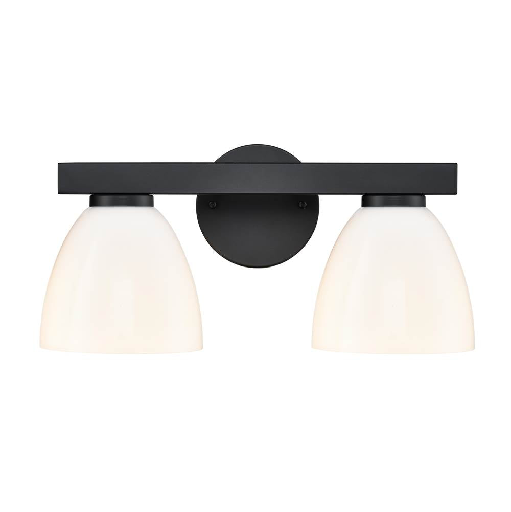 Millennium Lighting 49002-MB Matte Black Apria 15.75'' Wide 2-light Vanity - Matte Black Image 6
