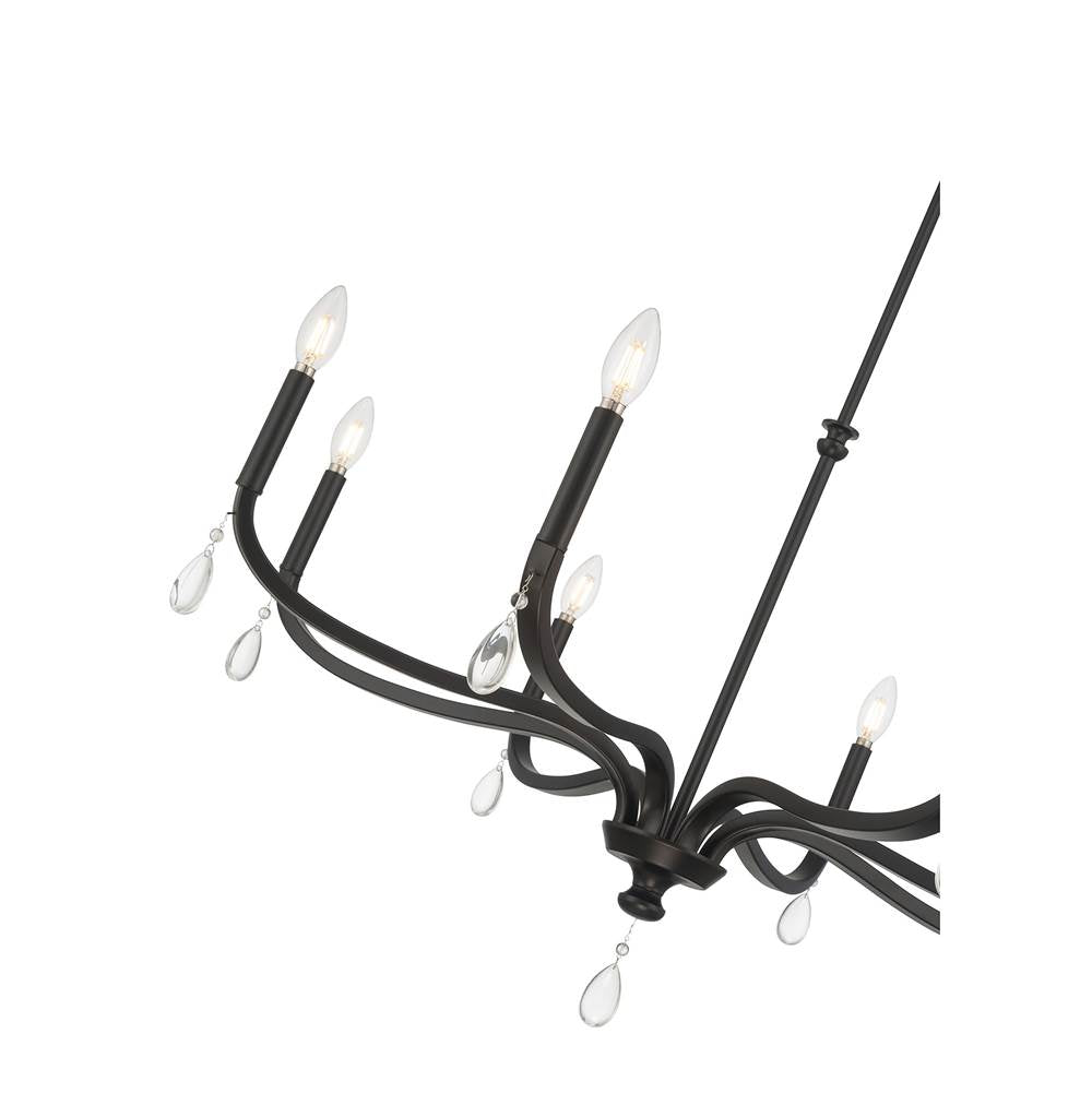 Millennium Lighting 220108-MB Matte Black Viremont 36'' Wide 8-light Chandelier Image 5