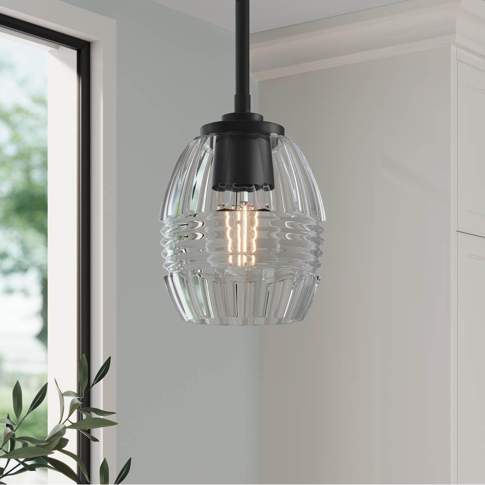Millennium Lighting 9981-MB Matte Black Miravelle 5.25'' Wide 1-light Mini Pendant Image 4