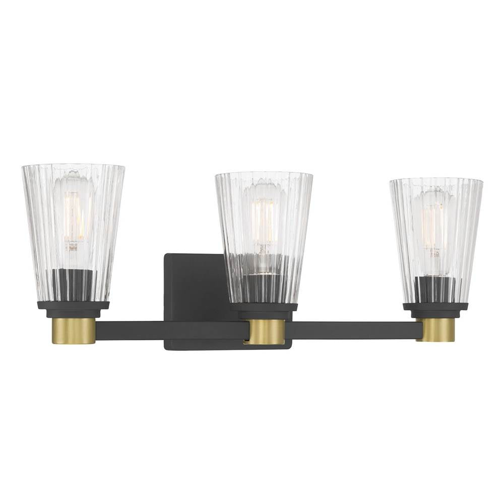 Millennium Lighting 9313-MB/VB Matte Black Lustria  21.75'' Wide 3-light Vanity Image 8