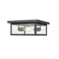Millennium Lighting 4202-PBK Powder Coat Black Outdoor Flush Mount Image 1