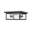 Millennium Lighting 4202-PBK Powder Coat Black Outdoor Flush Mount Image 1
