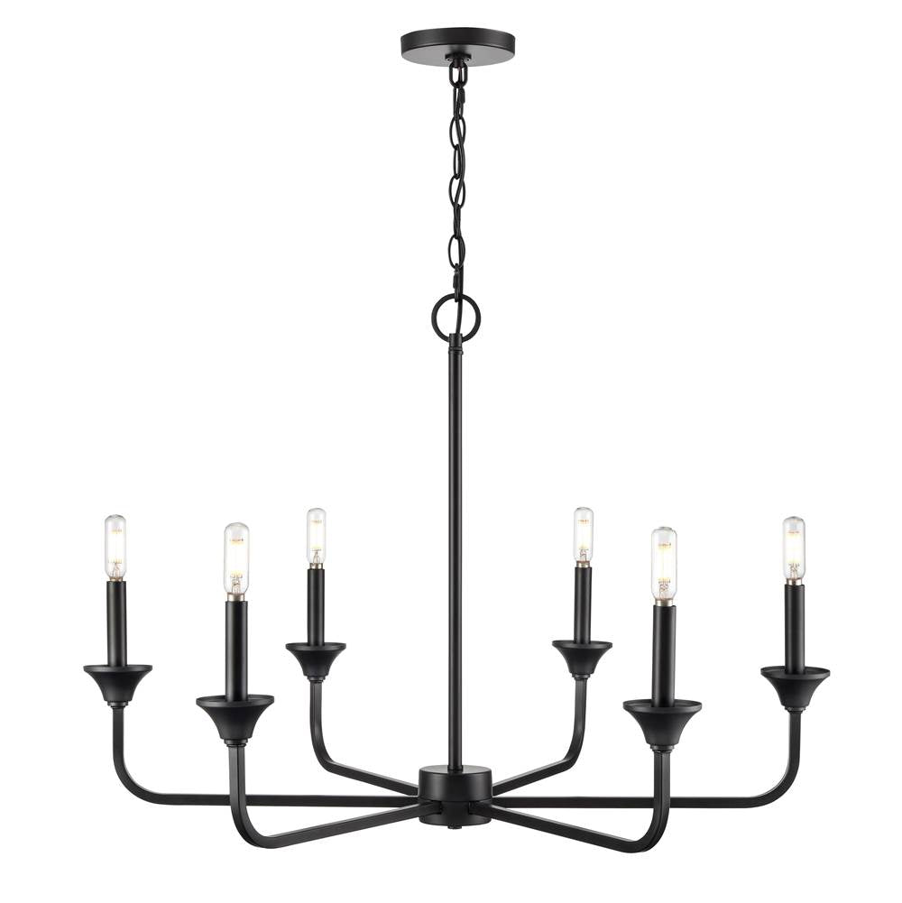 Millennium Lighting 97326-MB Matte Black Chandelier Ceiling Light Image 5