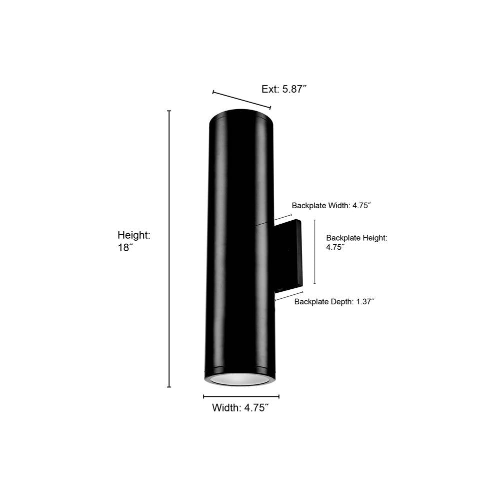 Millennium Lighting 45002-PBK Powder Coated Black Outdoor Wall Sconce Image 2