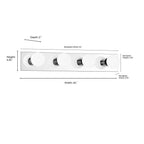 Millennium Lighting 96104-CH Chrome Bellisse 24'' Wide 4-light Bath Bar Image 2