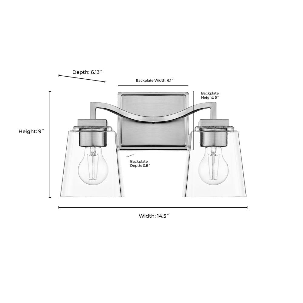 Millennium Lighting 24002-PN Polished Nickel Vanity Image 2