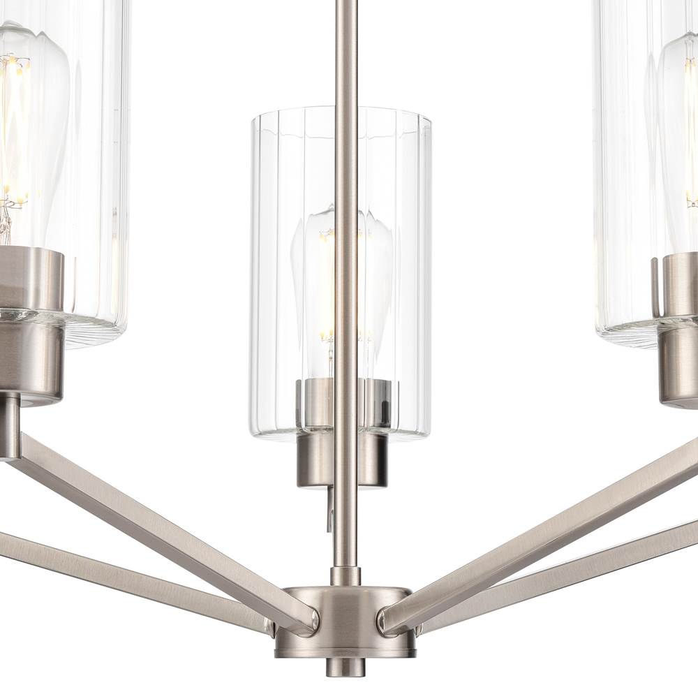 Millennium Lighting 9515-BN Brushed Nickel Beverlly 26'' Wide 5-light Chandelier - Brushed Nickel Image 6
