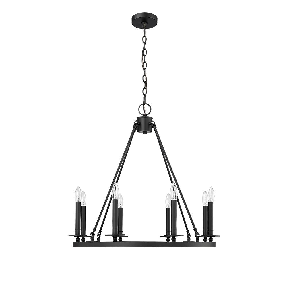 Millennium Lighting 46708-MB Matte Black Chandelier Ceiling Light Image 1