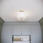 Millennium Lighting 2710WG-BN Brushed Nickel Verlana 22'' 2-light Semi-flush Mount - Brushed Nickel Image 2