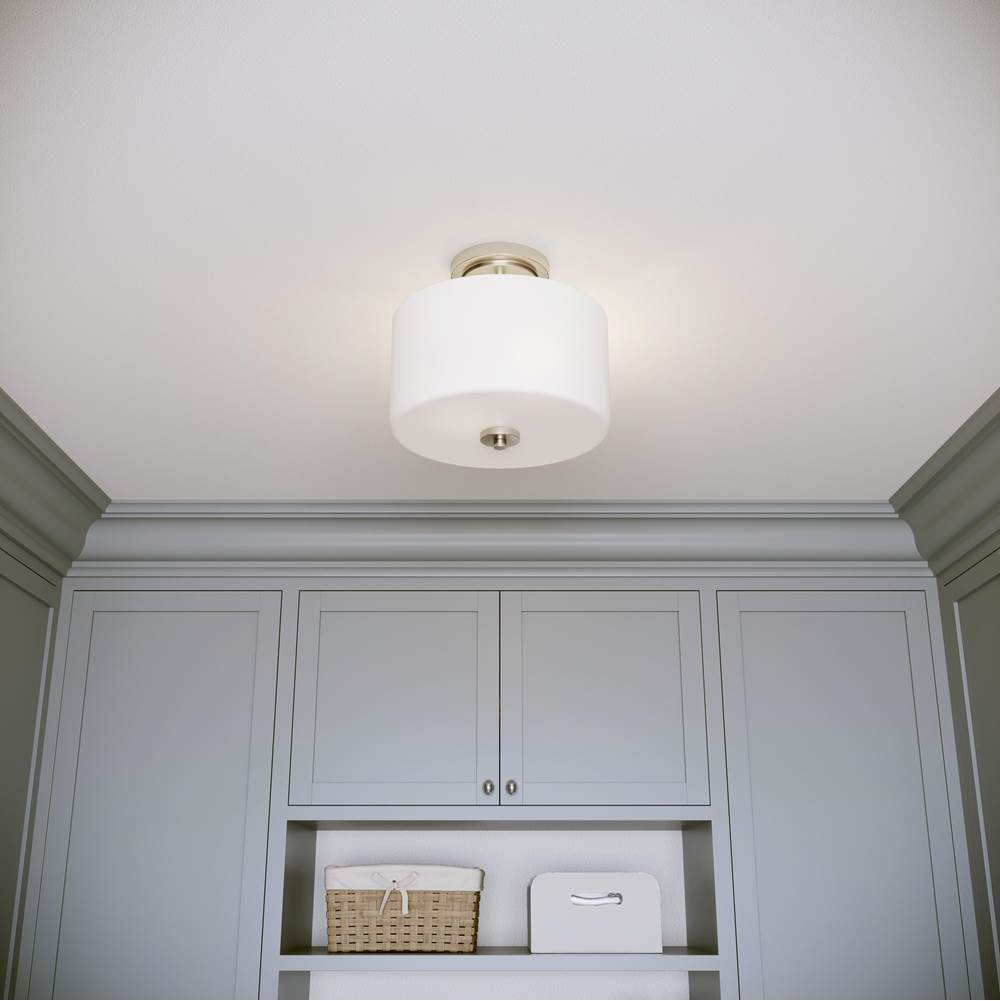 Millennium Lighting 2710WG-BN Brushed Nickel Verlana 22'' 2-light Semi-flush Mount - Brushed Nickel Image 2