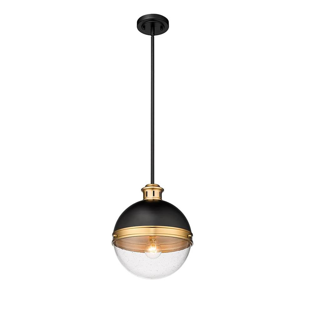 Millennium Lighting 4257-MB/AB Matte Black,Aged Brass Pendant Light Image 1