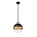 Millennium Lighting 4257-MB/AB Matte Black,Aged Brass Pendant Light Image 1