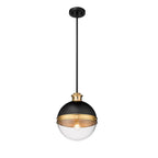 Millennium Lighting 4257-MB/AB Matte Black,Aged Brass Pendant Light Image 1