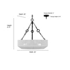 Millennium Lighting 206103-MB Matte Black Tresselle 20'' Wide 3-light Pendant Image 2