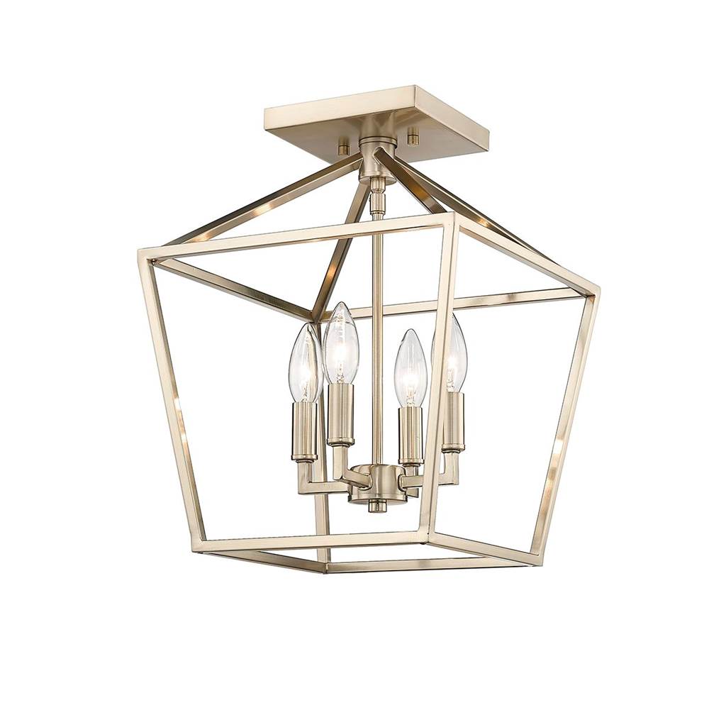 Millennium Lighting 3334-MG Modern Gold Semi-flush Ceiling Mount Image 2