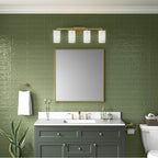 Millennium Lighting 65004-VB Vintage Brass Froselle 30.5'' Wide 4-light Vanity Image 4