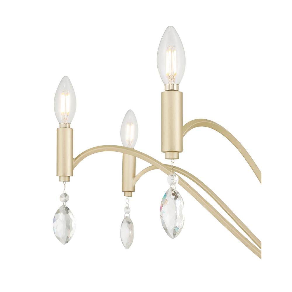 Millennium Lighting 205108-AGSI  Aureline 35.5'' Wide 8-light Chandelier Image 6