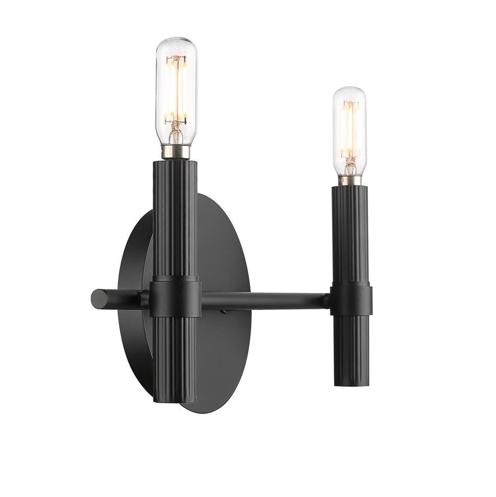 Millennium Lighting 25602-MB Matte Black Skyva 6'' High 2-light Vanity - Matte Black Image 7