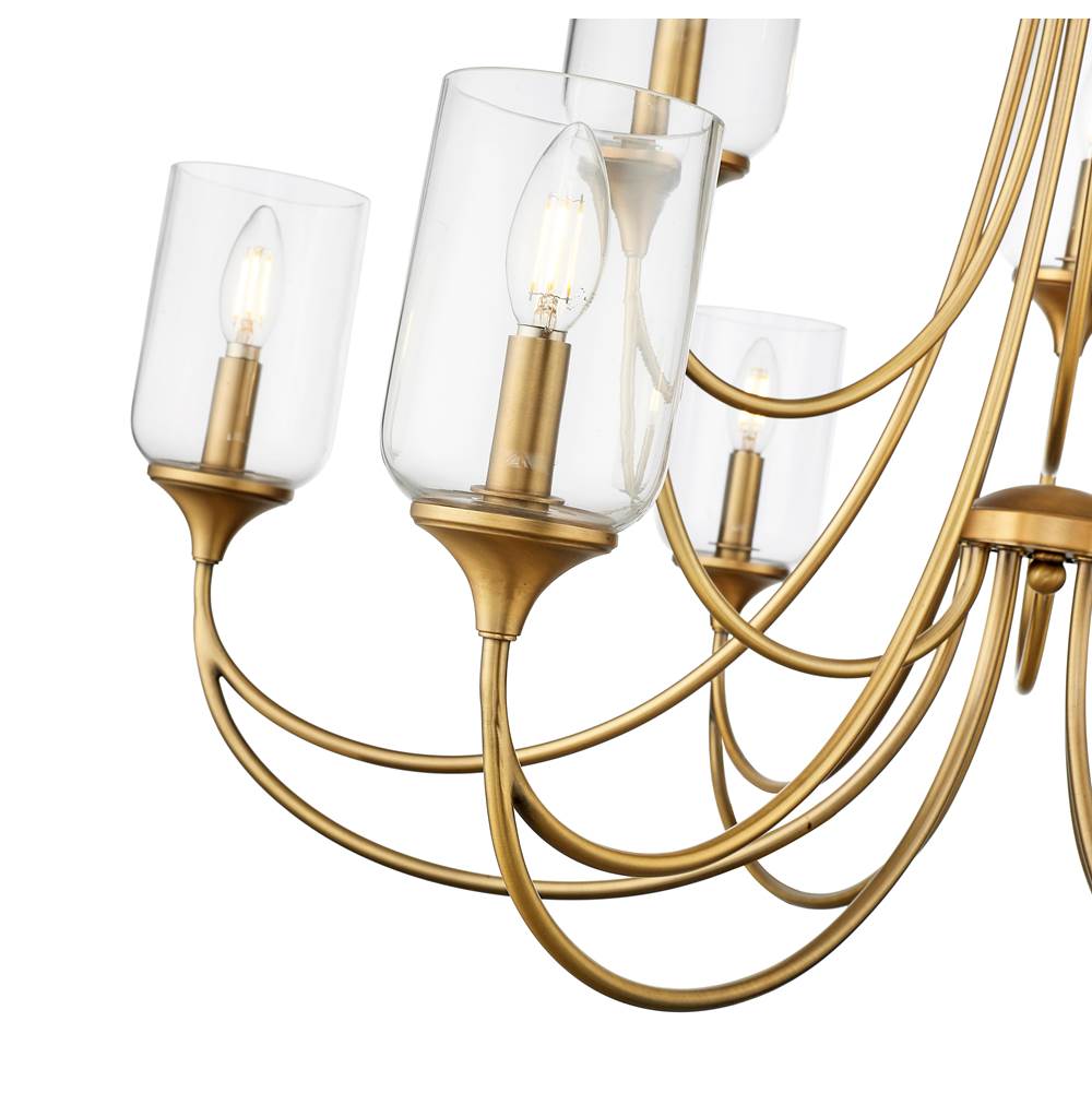 Millennium Lighting 22409-VB Vintage Brass Chandelier Ceiling Light Image 3