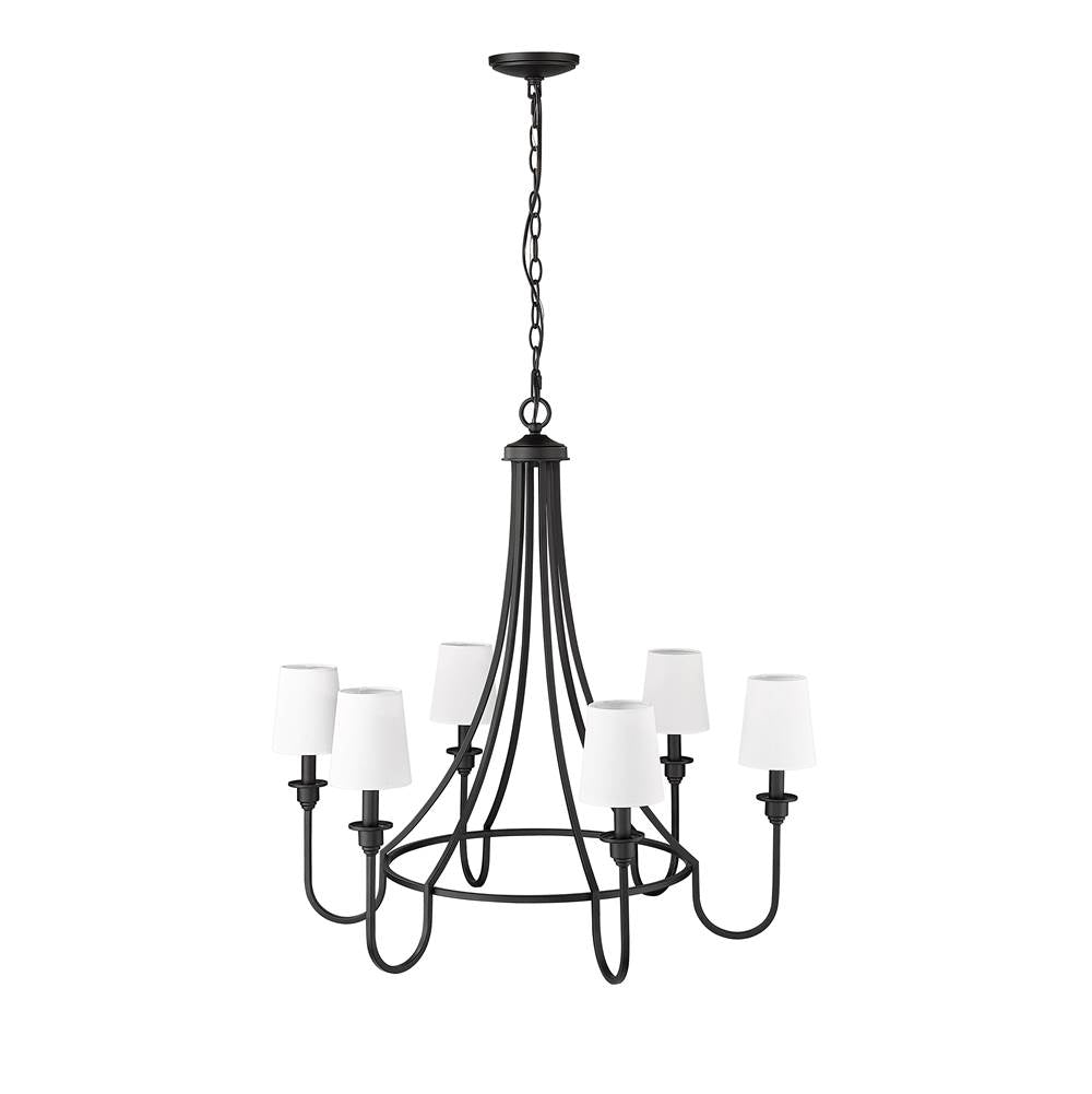 Millennium Lighting 12206-MB Matte Black Chandelier Ceiling Light Image 1