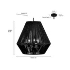 Millennium Lighting 9023-MB Matte Black Elise 22'' Wide 3-light Pendant - Matte Black Image 3