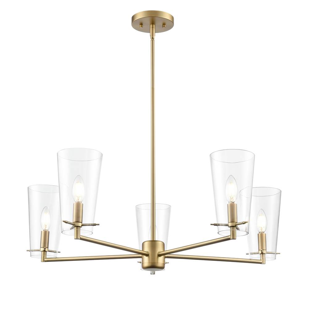 Millennium Lighting 217005-VB Vintage Brass Maccan 31'' Wide 5-light Chandelier - Vintage Brass Image 1